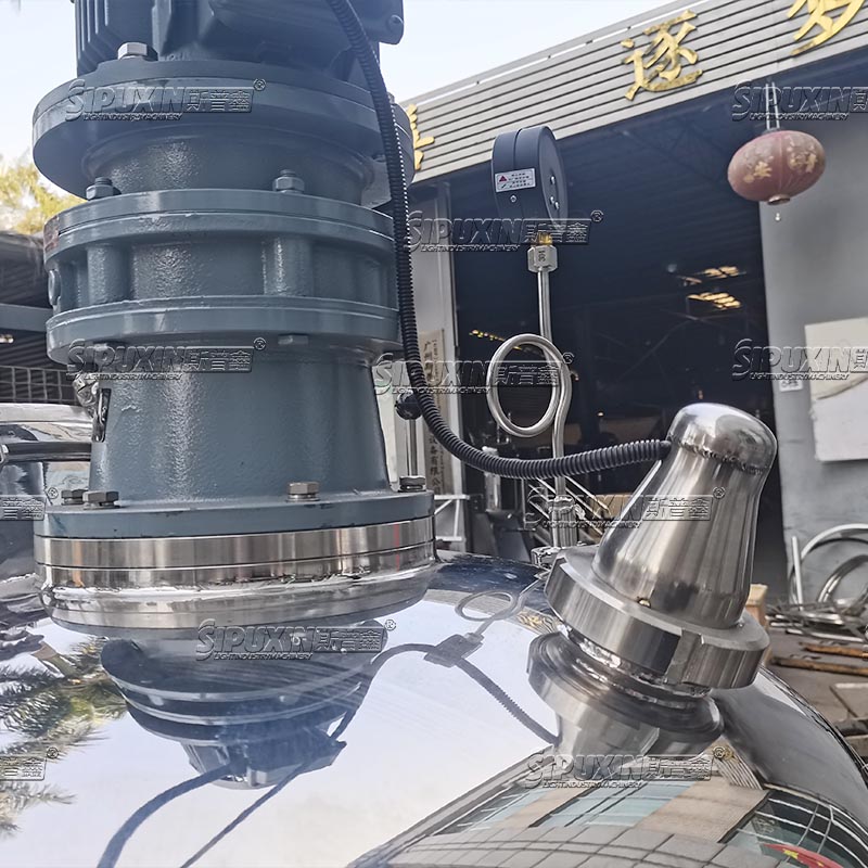SIPUXIN 300L Electric Heating Sealed Manhole Movable Mixing Tank