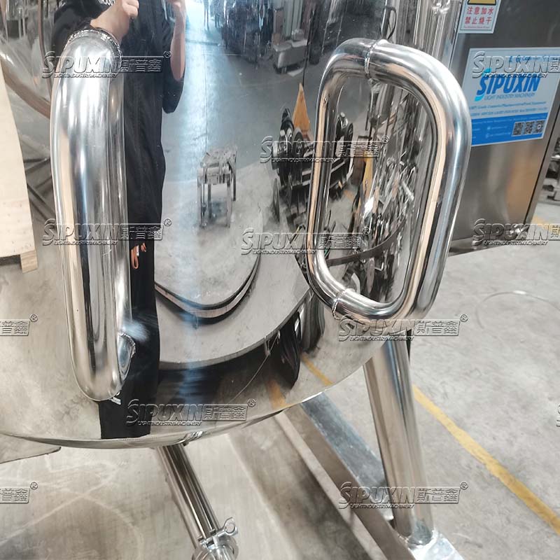 Hot Sale 200L Movable Mixing Tank with Horizontal Motor No Bottom Homogenizer