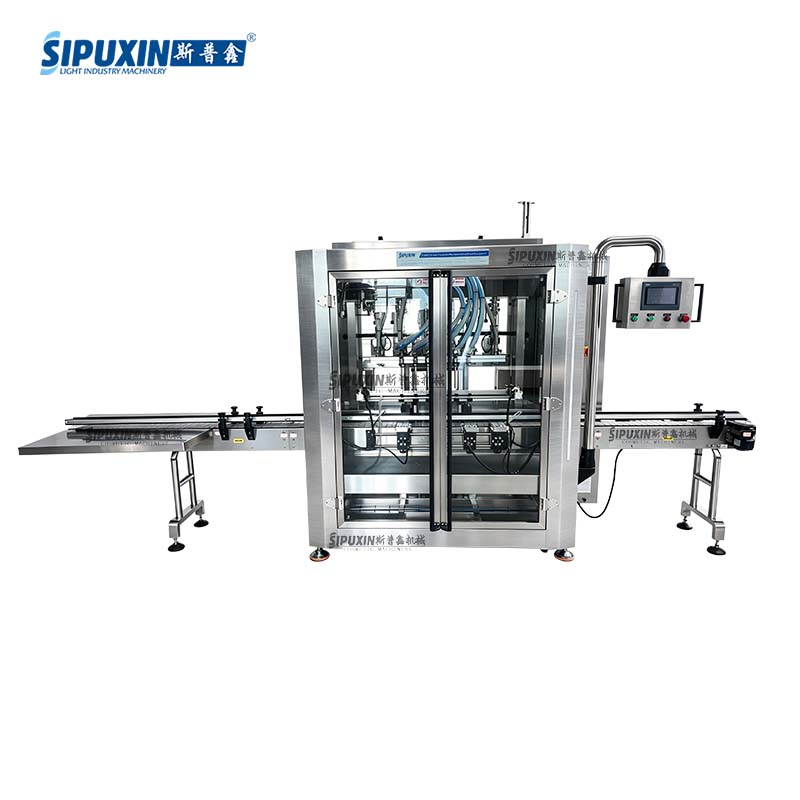 6 nozzles servo motor driven piston filling machine