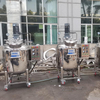 300L Electric Heating Sealed Mixing Tank With Manhole Movable Casters Stainless Steel Mixing Vessel For Toothpaste Cream Sauce Juice Mixing