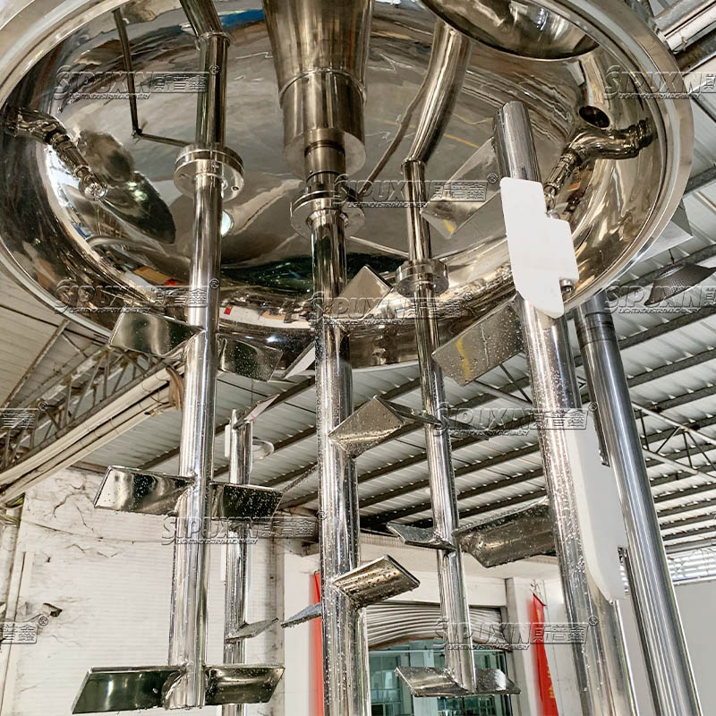 1000L Hydraulic Lifting Vacuum Emulsifier with PLC Control