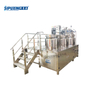 SIPUXIN 200 Liter Stationary Vacuum Emulsifier Full Wall Scraper High Shear Mixing Equipment for Cosmetic Production