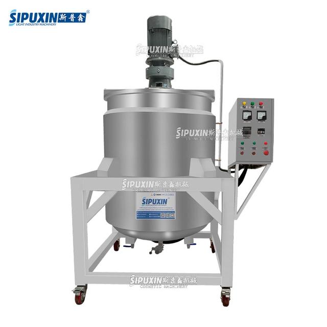 1000L Mobile Heating Mixing Tank SUS316 Movable Liquid Mixer For Detergent Shampoo Large‑batch Production