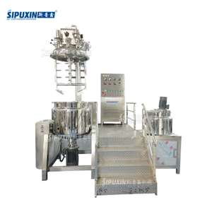 Lifting vacuum homogenized emulsifying machine with high shear homogenizer for cosmetics food chemical production