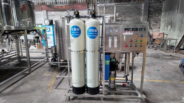 500L/H Single Stage PVC RO Water Treatment System Industrial Reverse Osmosis Water Purifier for Cosmetic/Food Beverage Production