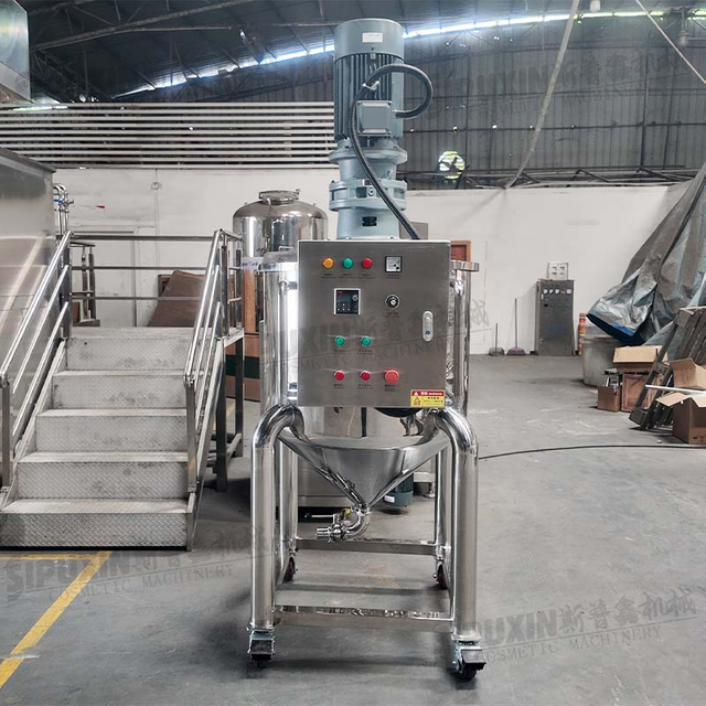 300L SUS 316 Movable Single-Layer Mixing Tank with Conical Bottom