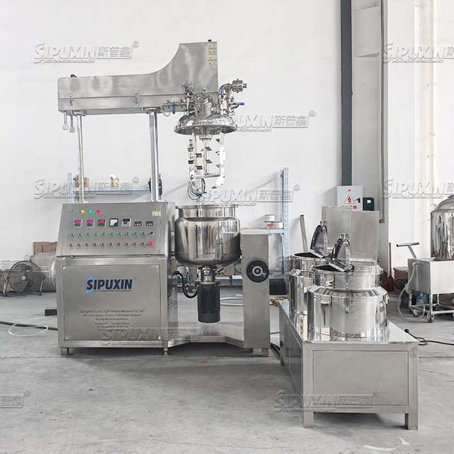 100L Hydraulic Lifting Vacuum Emulsifying Machine