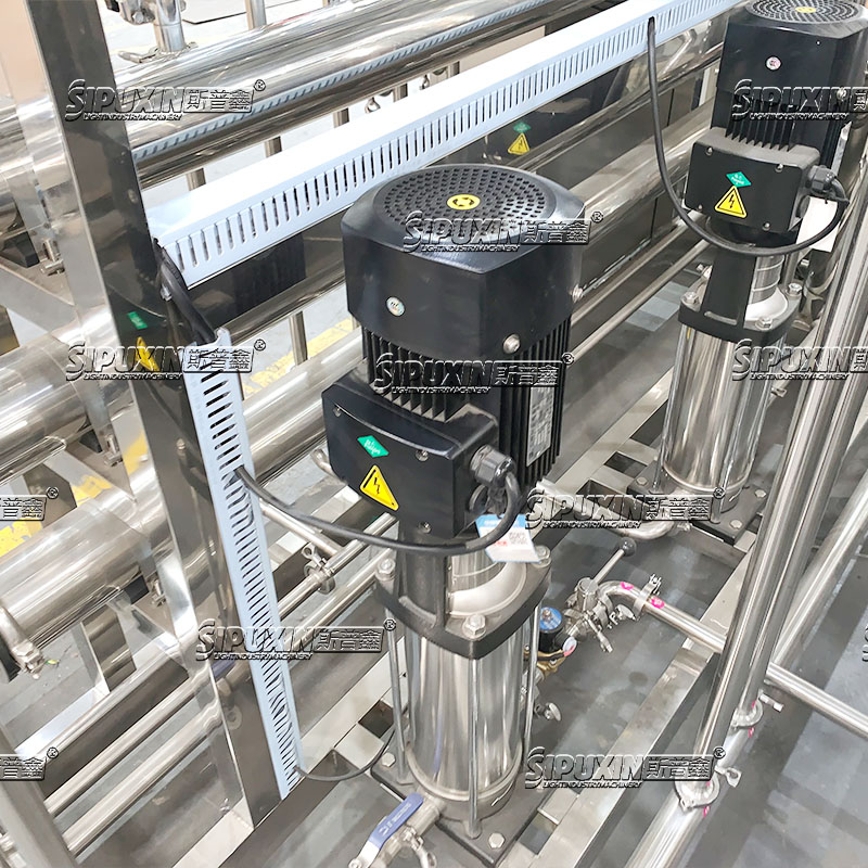1000L Two Stage RO Stainless Steel Water Treatment Equipment, Double Reverse Osmosis Purified Water Machine For Cosmetic Daily Chemical Pharmaceutical Production