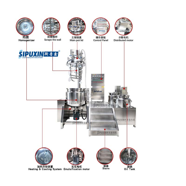 300L Hydraulic Lift Emulsifier| High-Efficiency Homogenizing for Cosmetic Creams