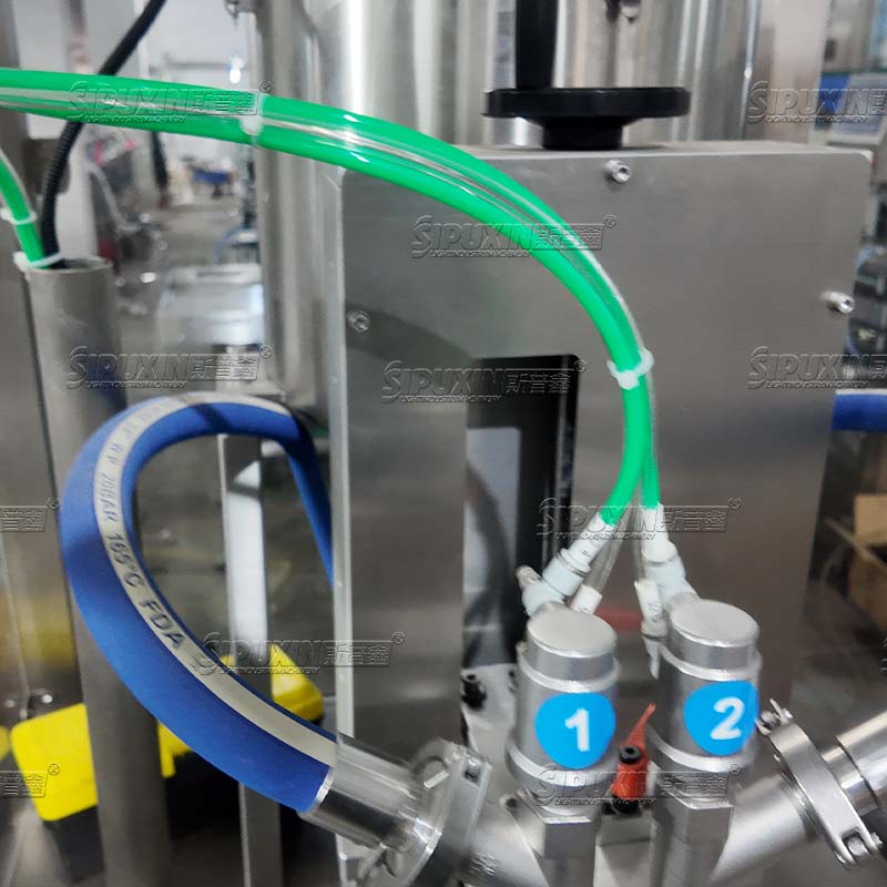 Automatic Bottling Line | 6 Nozzle Air Rinser & Double Head Gear Pump Filler for Glass & Plastic Bottles