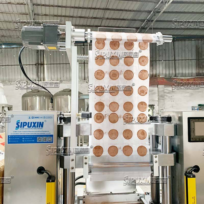 Automatic Makeup Pressed Powder Compacting Machine for Eyeshadow Blush Cosmetic Powder Compact Pressing Production