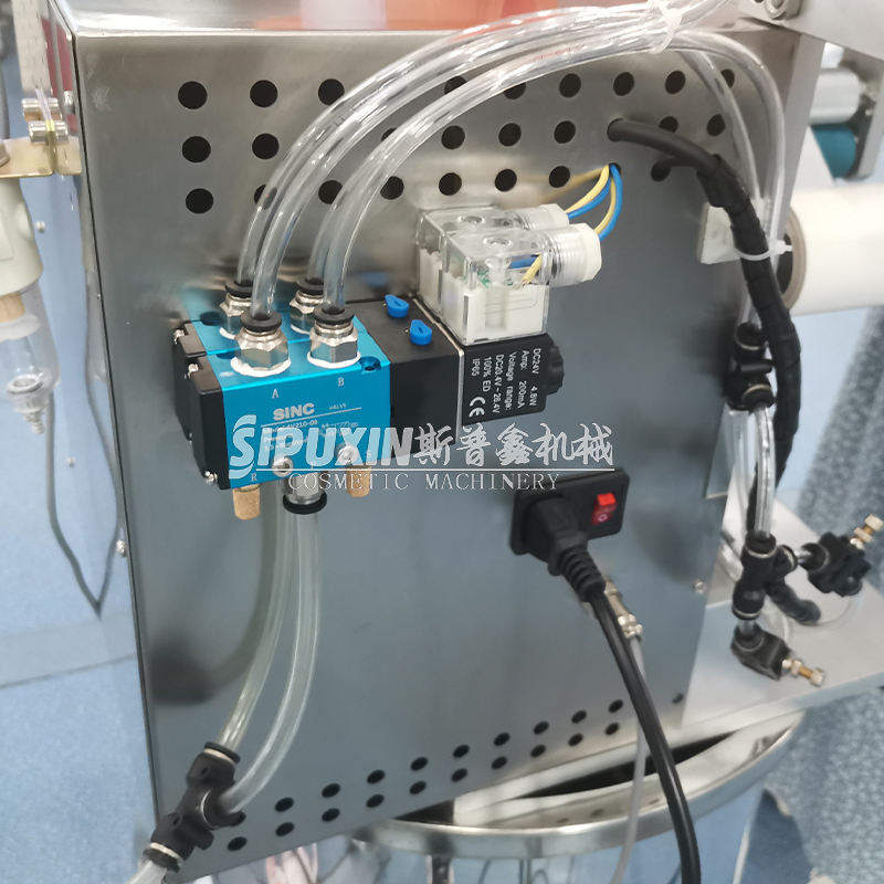 Semi Automatic Paper & Plastic Sticker Labeling Machine, Desktop PLC Control High Productivity Labeler for Cosmetic Round Bottle