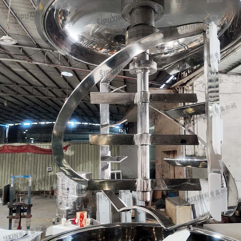 500L Weighing Hydraulic Lifting Vacuum Emulsifier