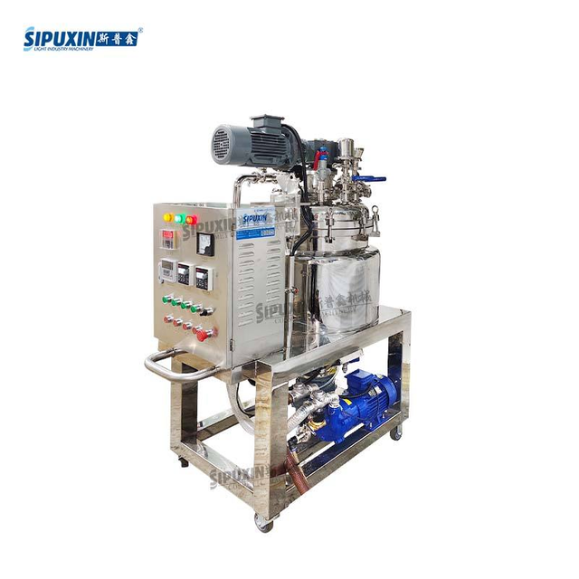 50L Mobile Vacuum Homogenizing Emulsifier for Cosmetics