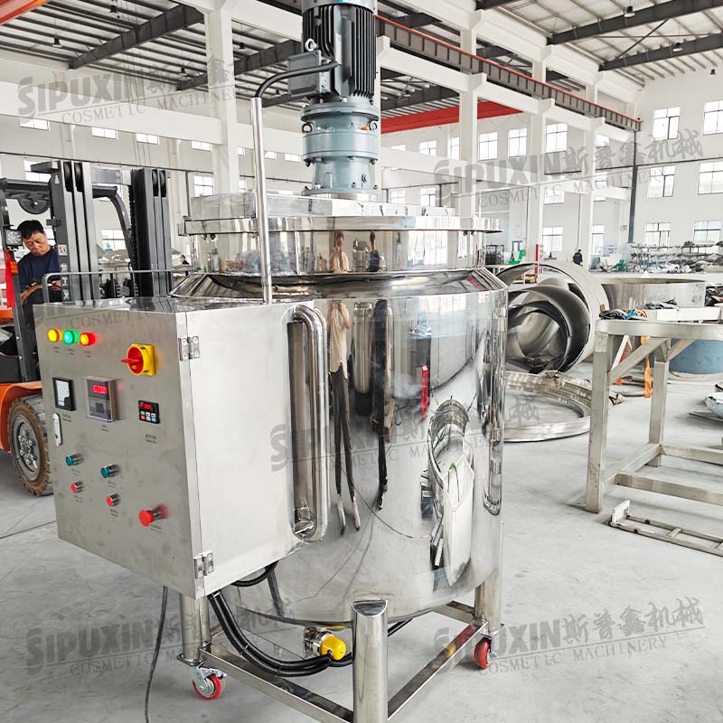 700L Mobile Electric Heating Mixing Tank For Shampoo Liquid Detergent Lotion Detergent Making Heating Mixer 