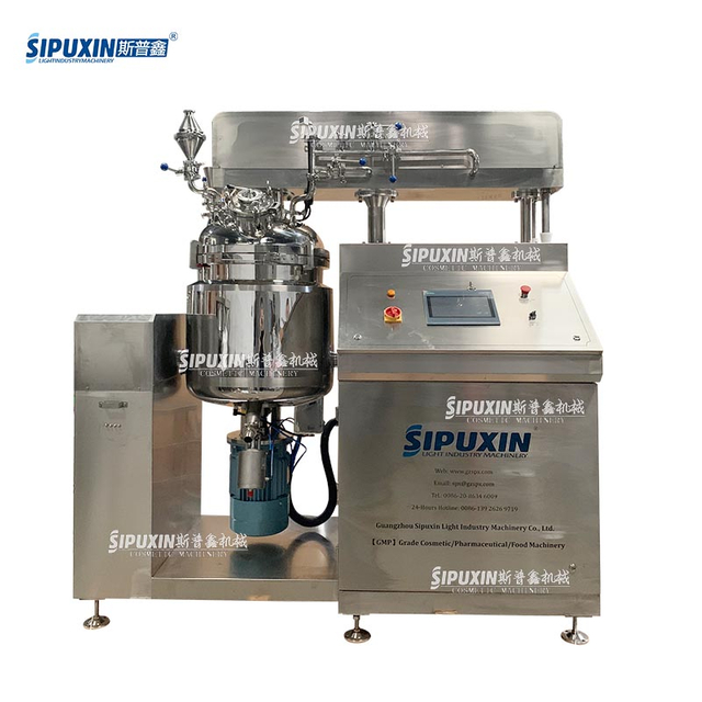 New Arrival 100L Hydraulic Lifting Type Vacuum Emulsifier Homogenizer for Cosmetic Production Machine