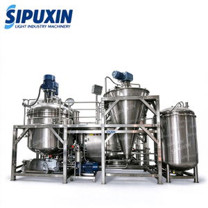 4 Ton Vacuum Toothpaste Making Machine With PLC and Full Pneumatic Valve Control Large Powder Pot Toothpaste Mixing Production