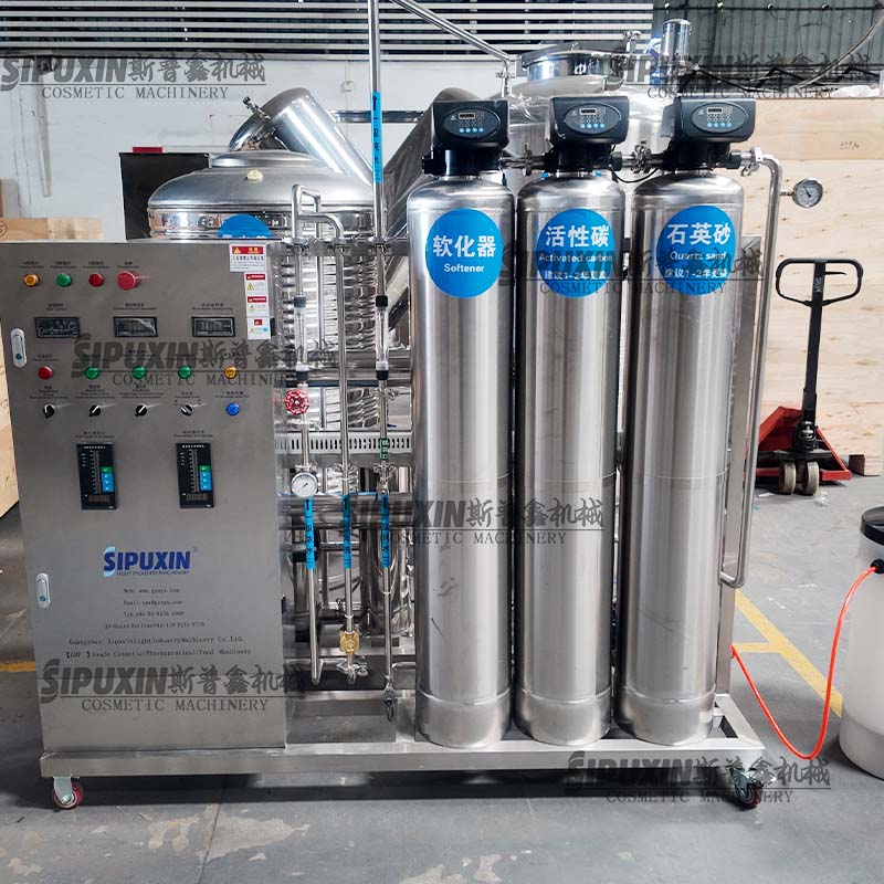 1000L/H Single Stage Stainless Steel RO Water Treatment Equipment Cosmetic Daily Chemical Purified Water Making Machine