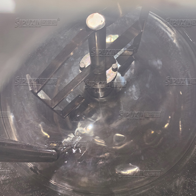300L Movable Mixing Tank With Bottom Agitator Fixed 100RPM Stainless Steel Heating Vessel