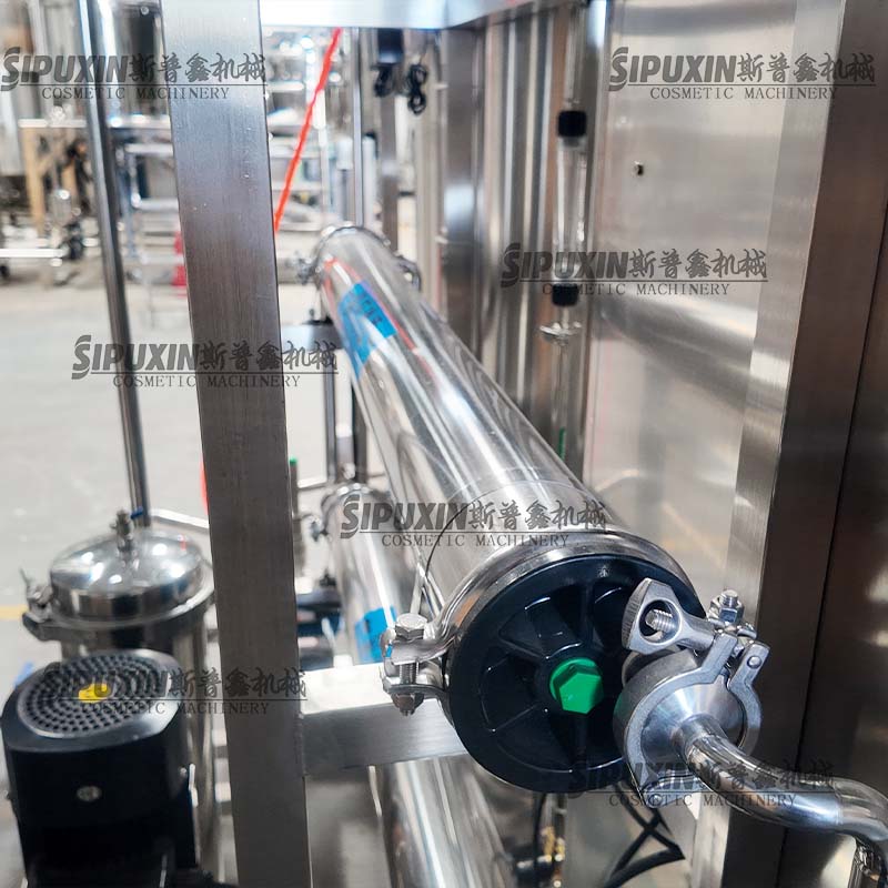 Stainless Steel Second Stage RO Water Purification Equipment Cosmetic Factory Pure Water Treatment Plant