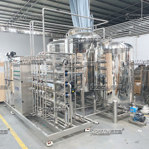 1000L Two Stage RO Stainless Steel Water Treatment Equipment, Double Reverse Osmosis Purified Water Machine For Cosmetic Daily Chemical Pharmaceutical Production