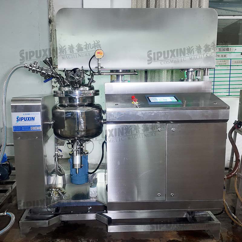 2 Way Mixing Vacuum Emulsifier PLC Weighing System Equipped 10PH Chiller for Cosmetic Daily Chemical
