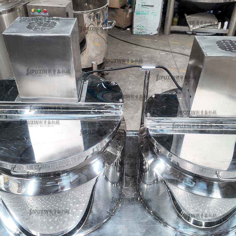 300L hydraulic lifting type vacuum emulsifier mixer complete set